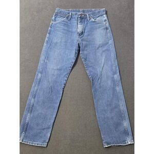 Wrangler 13MWZ Jeans Men 32x30 Blue Denim Cowboy Cut Western Distressed